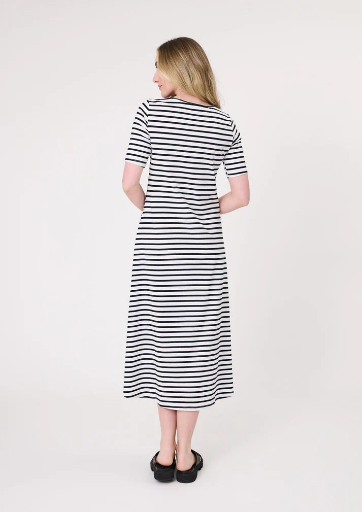 Sole Dress | Black White Stripe