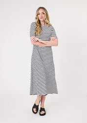 Sole Dress | Black White Stripe