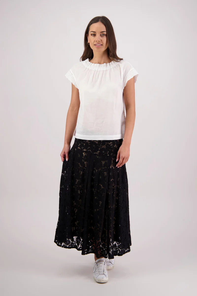Briarwood Sparkle Lace Skirt | Black