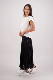 Briarwood Sparkle Lace Skirt | Black