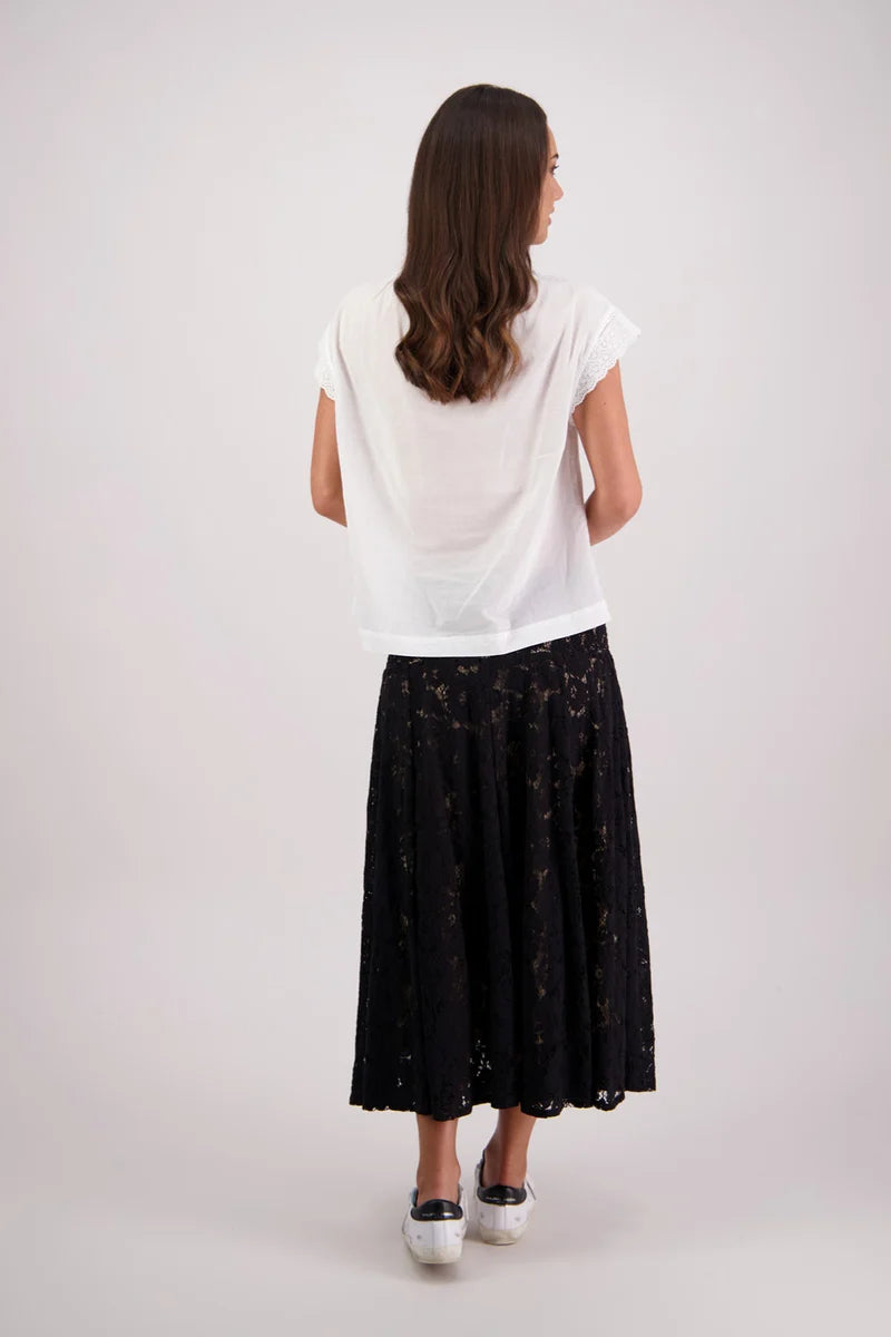 Briarwood Sparkle Lace Skirt | Black