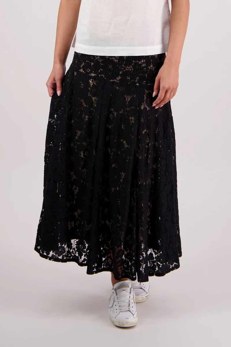 Briarwood Sparkle Lace Skirt | Black