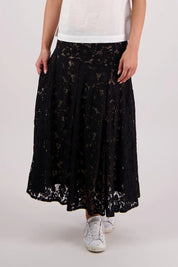 Briarwood Sparkle Lace Skirt | Black