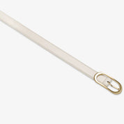 Status Anxiety Final Loop Belt | Ivory Nappa Gold