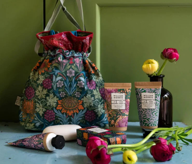 Heathcote & Ivory Sunflower Swan Velvet Pouch | William Morris