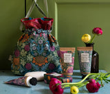 Heathcote & Ivory Sunflower Swan Velvet Pouch | William Morris