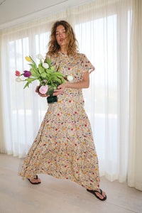 Lollys Laundry Sunset Maxi Skirt | Flower Print