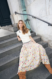Lollys Laundry Sunset Maxi Skirt | Flower Print