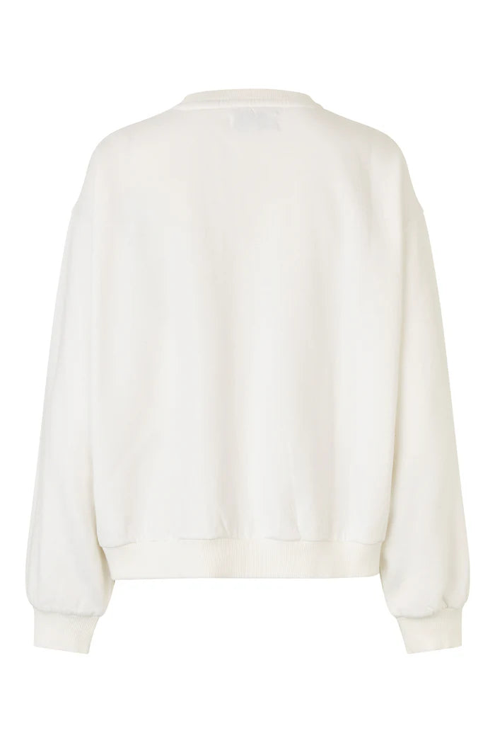 Lollys Laundry Sydney Leopard Sweatshirt | White