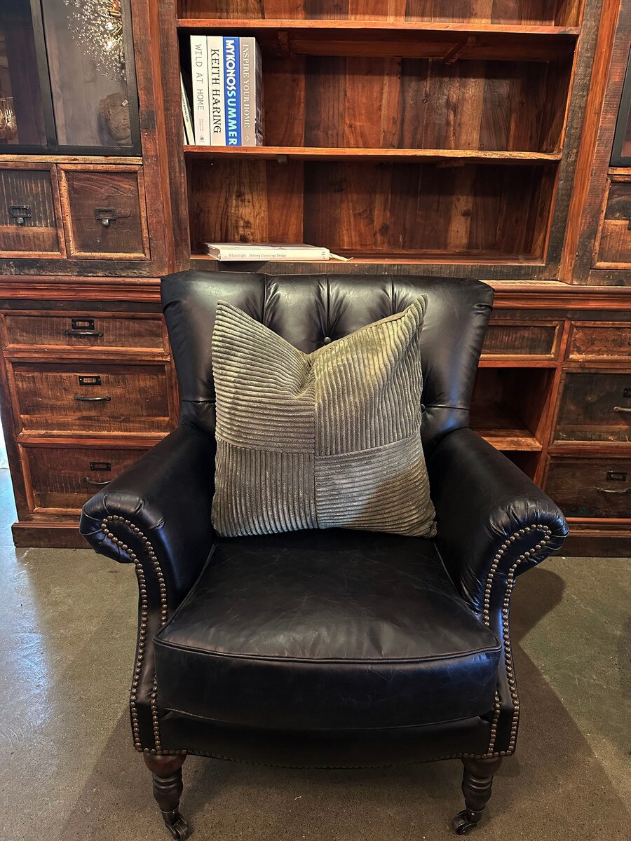 Rembrandt Patchwork Cushion | Green Corduroy