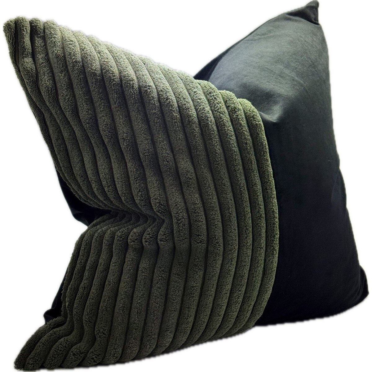 Rembrandt Patchwork Cushion | Black Green