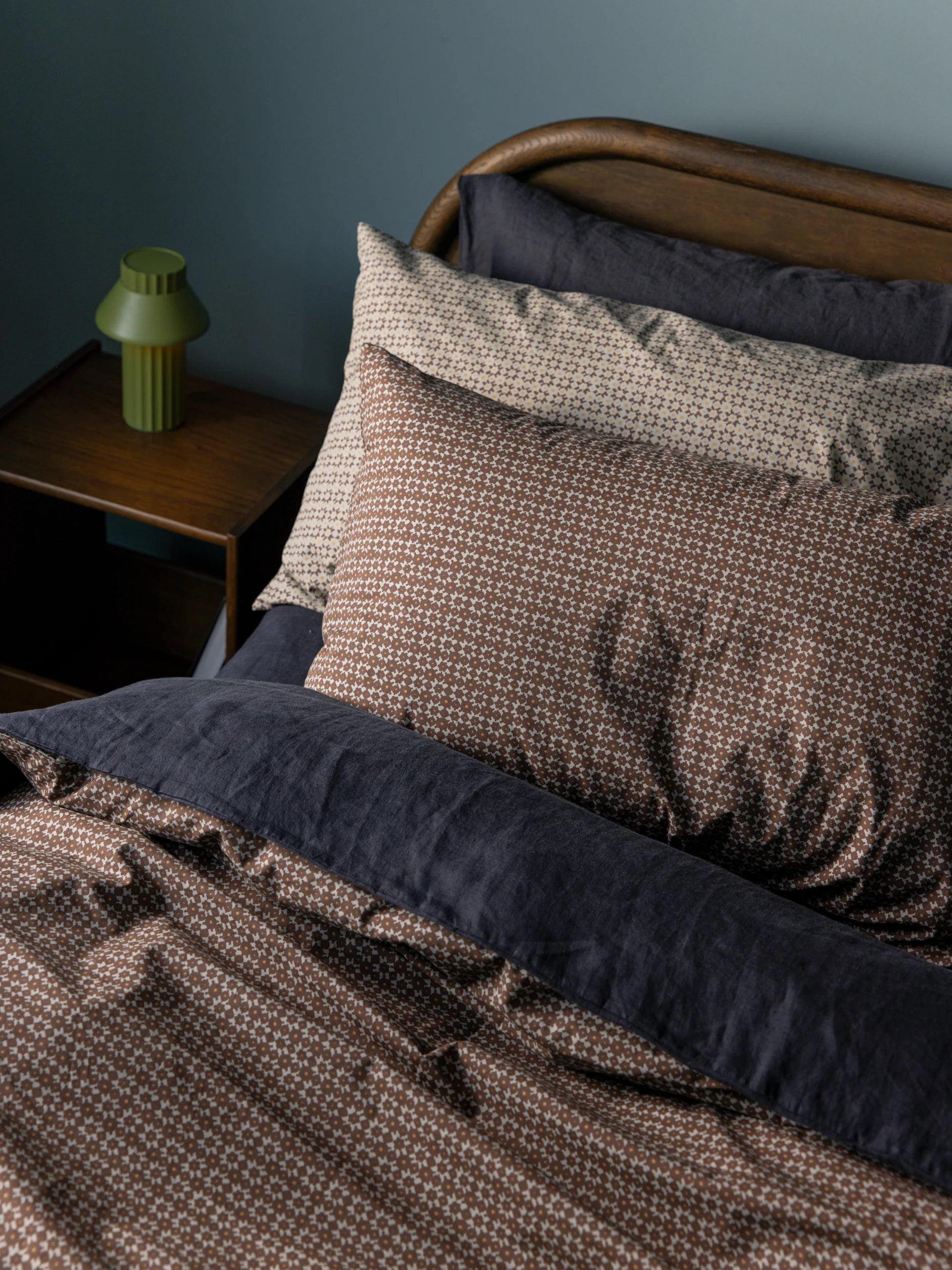 Citta Porto Organic Cotton Pillowcase Pair | Cocoa Miso