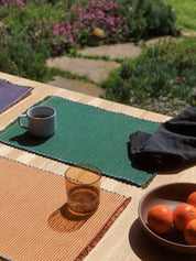 Citta Albers Striped Placemat | Mint Merlot