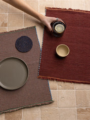 Citta Albers Striped Placemat | Mint Merlot