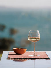 Citta Albers Striped Placemat | Saffron Merlot