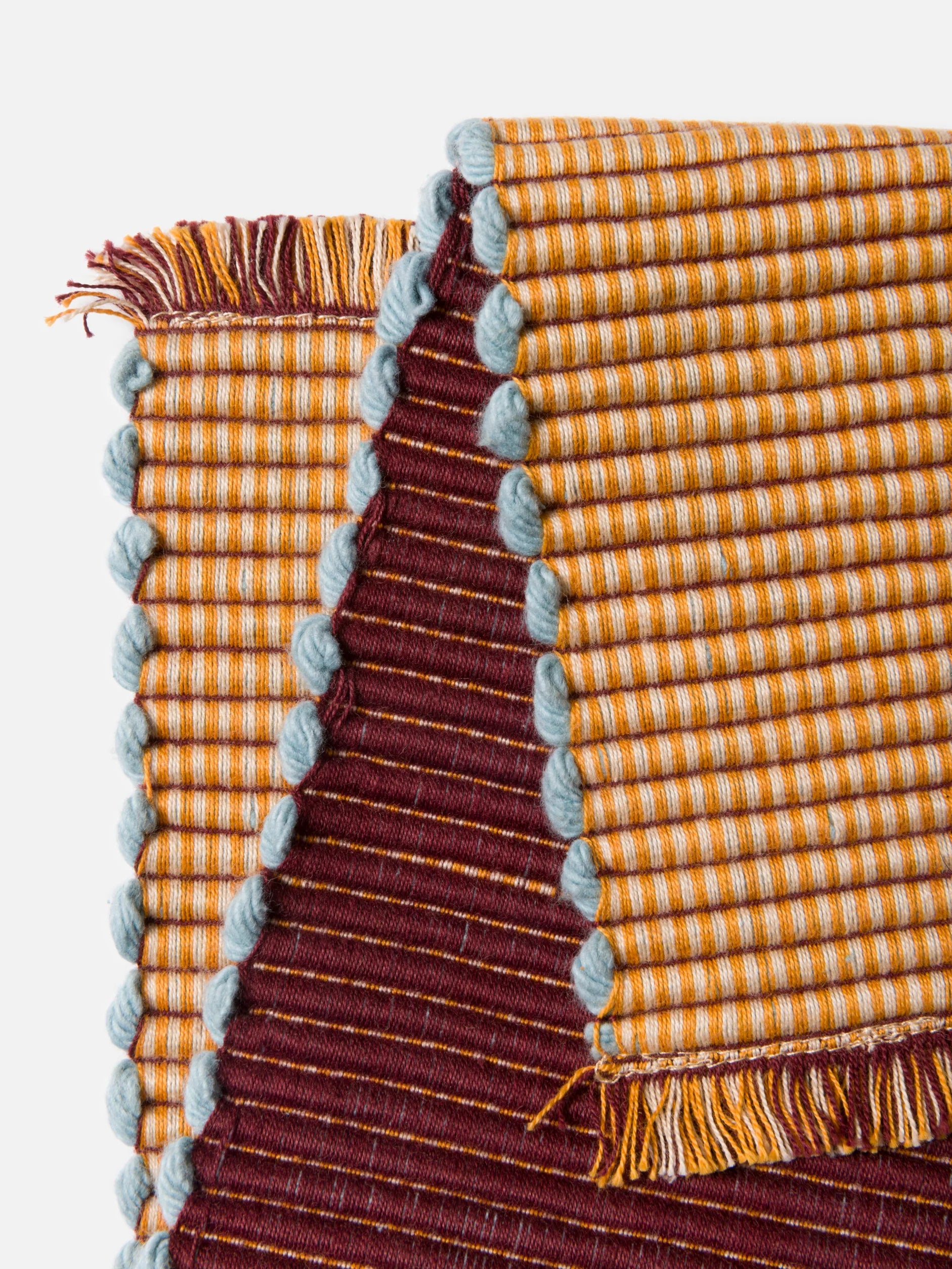 Citta Albers Striped Placemat | Saffron Merlot