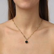 Dyrberg Kern Tessa Pendant Necklace | Gold Black