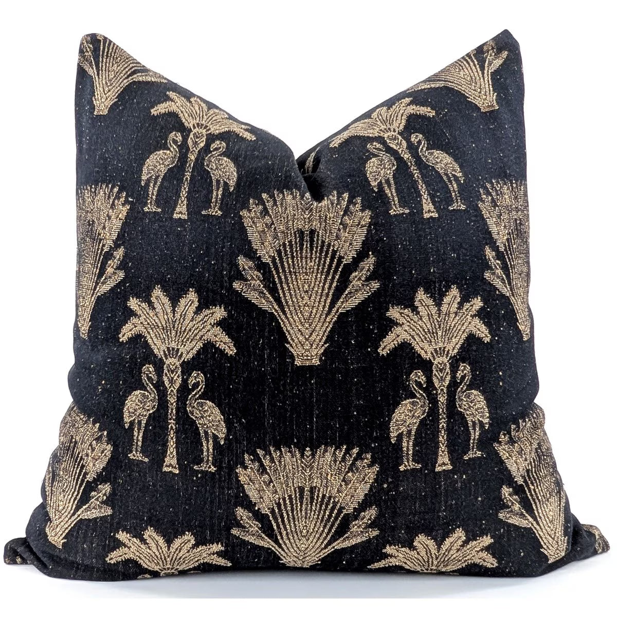 Rembrandt Snugg & Co Cushion Cover Palmtree Flamingo | Black Gold