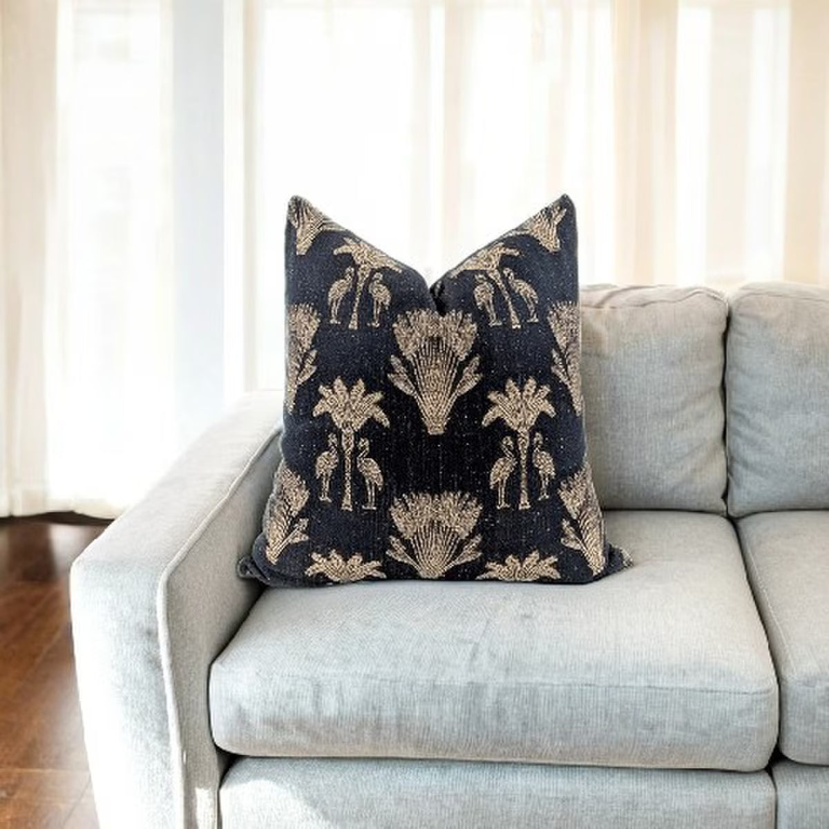 Rembrandt Snugg & Co Cushion Cover Palmtree Flamingo | Black Gold