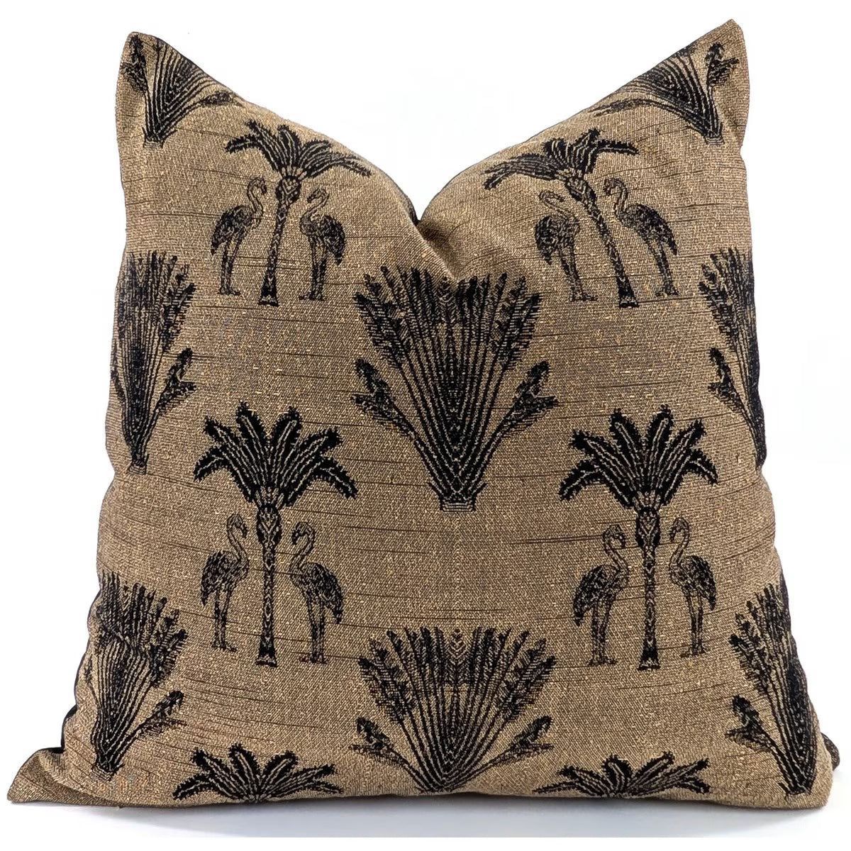 Rembrandt Snugg & Co Cushion Cover Palmtree Flamingo | Gold Black