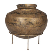 Clay Pot With Iron Stand | Clay