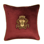 Rembrandt Cushion Hand Embroidered Wreath | Maroon Gold