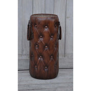 Rembrandt Vintage Leather Umbrella Stand Basket | Brown