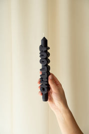 Chill Out 3D Taper Candle | Black