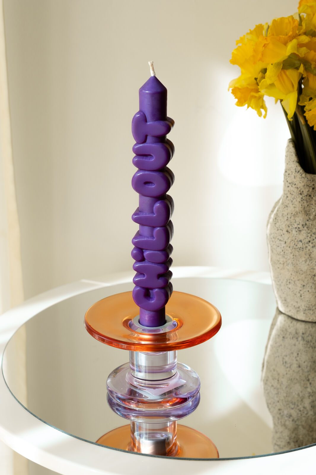 Chill Out 3D Taper Candle | Indigo