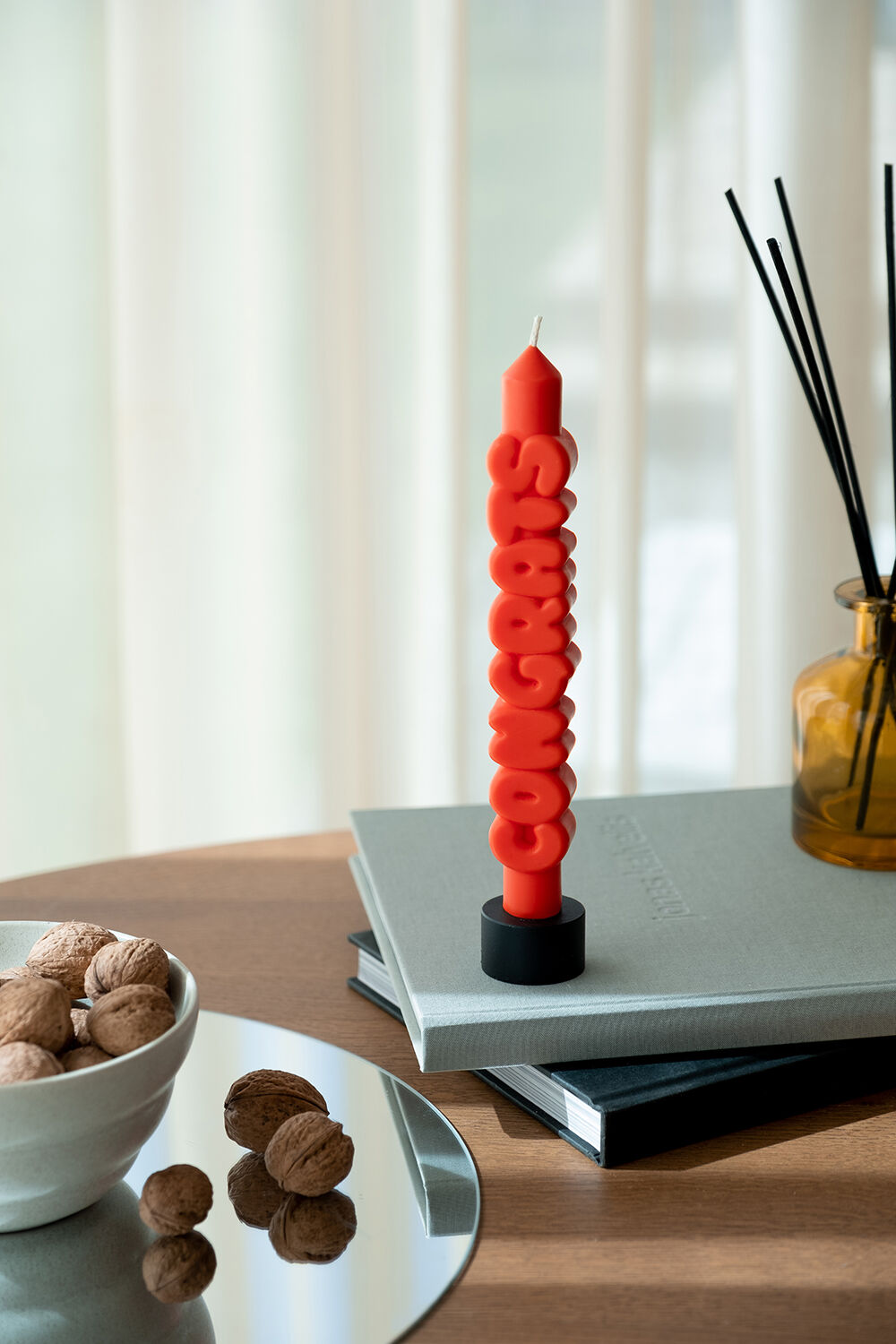 Congrats 3D Taper Candle | Orange