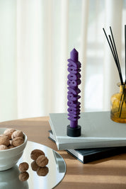 Happy Bday  3D Taper Candle | Indigo