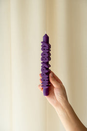 Happy Bday  3D Taper Candle | Indigo