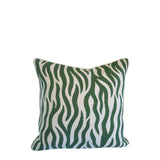 Le Monde  Zebra Cushion Cover | Green White