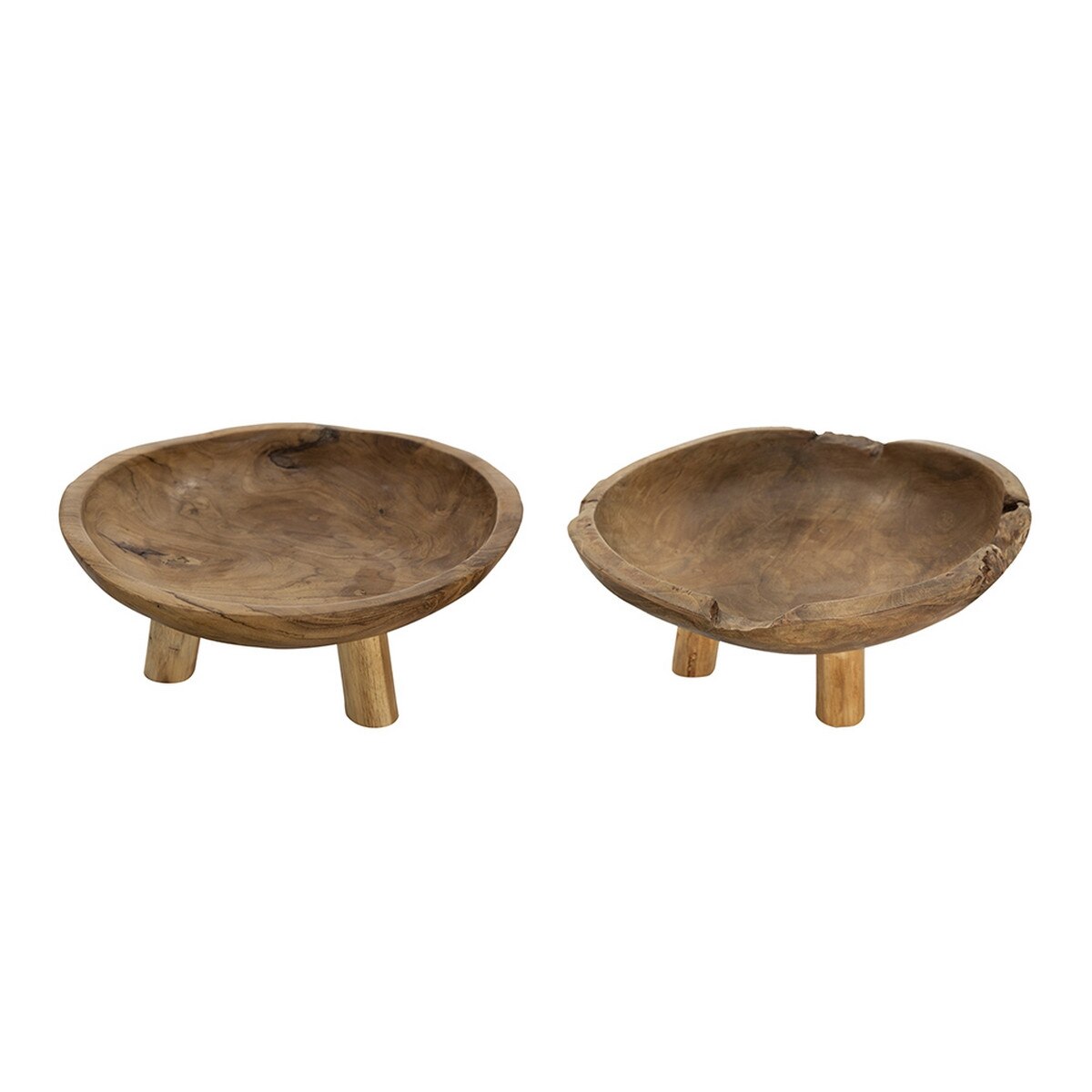 Teak Tripod Bowl | Round Teak
