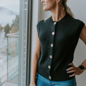 Moke Chloe Knit Vest | Black