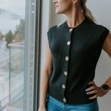 Moke Chloe Knit Vest | Black