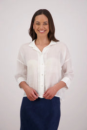 Taj Ramie Shirt | White