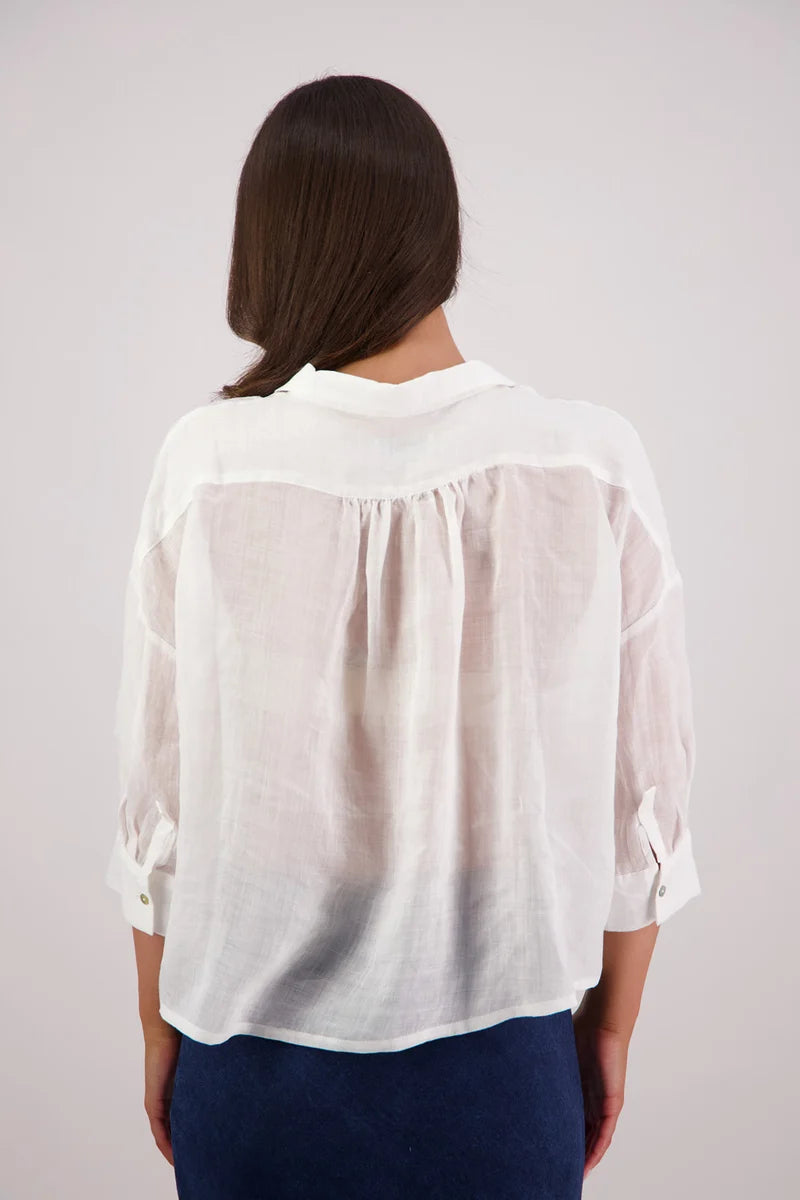 Taj Ramie Shirt | White