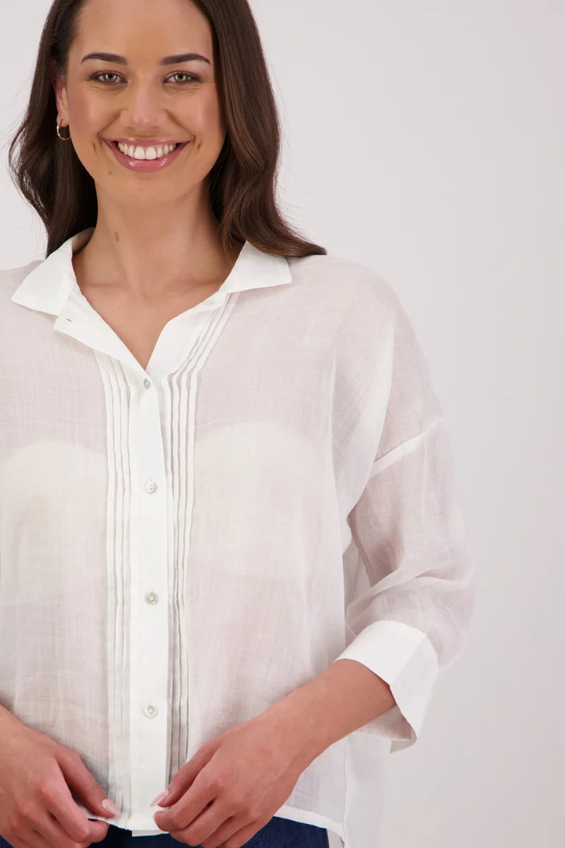 Taj Ramie Shirt | White