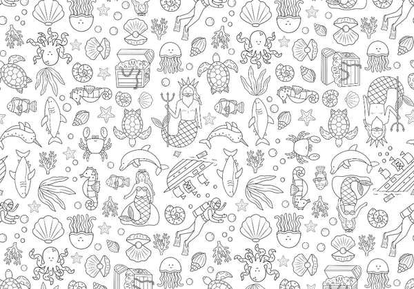 Colour Me Kids  Washable, Reusable Colouring-In Solo Mat Kit | Tidal Treasures