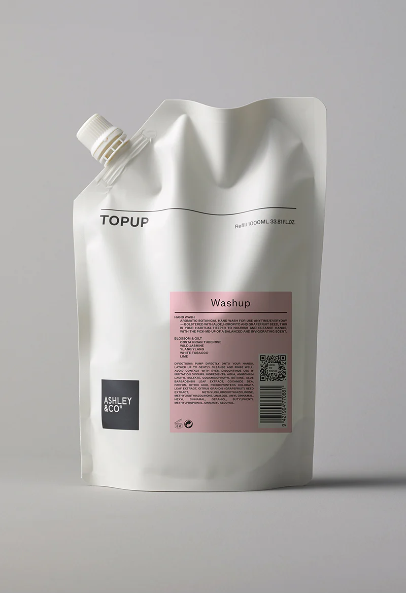 Ashley & Co Topup Washup | Blossom & Gilt Refill 1L