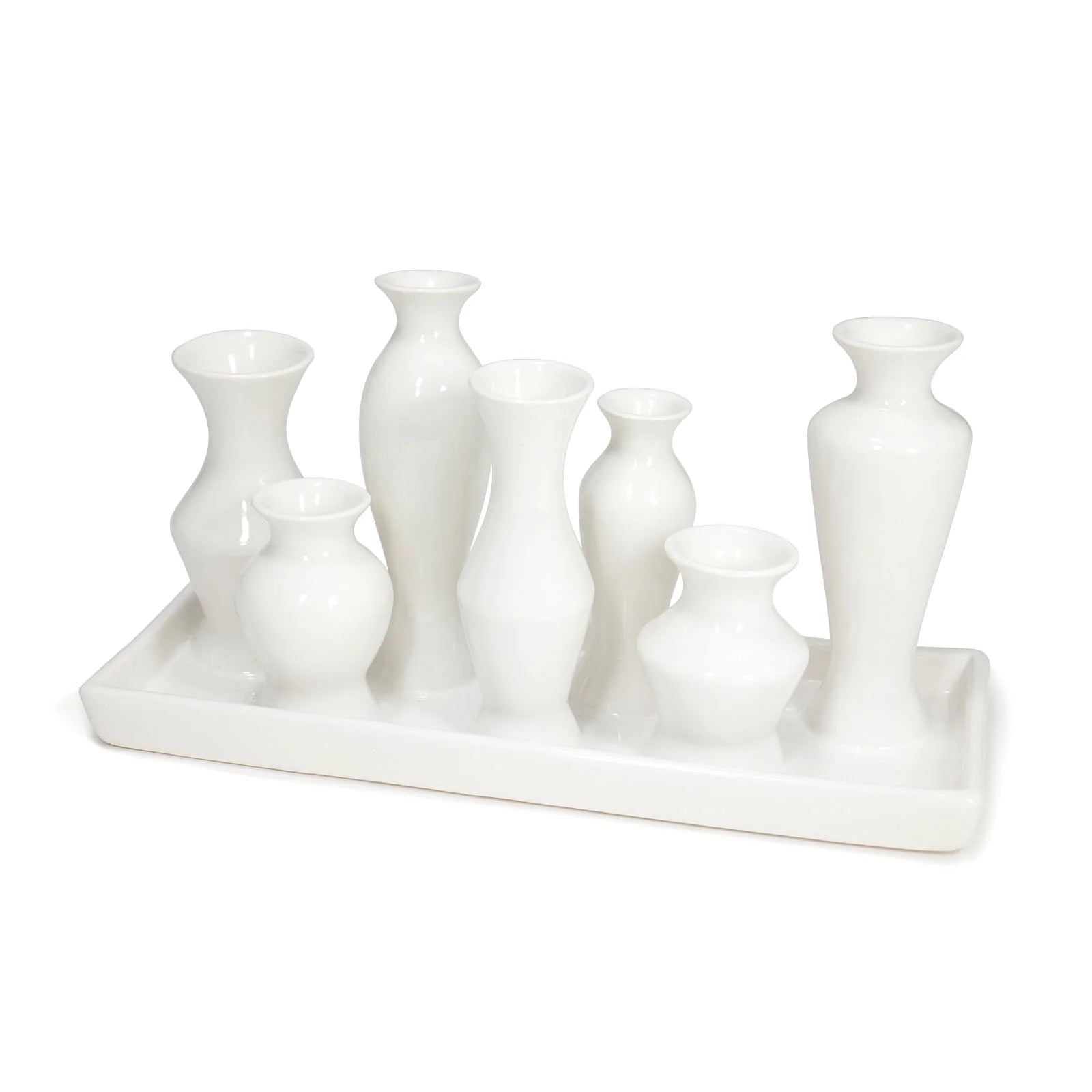 MBH Tray of Vases White