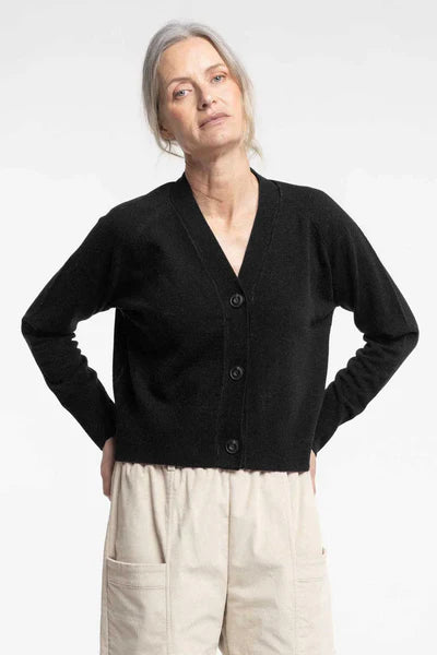 New Lands Twizel Cardigan | Black