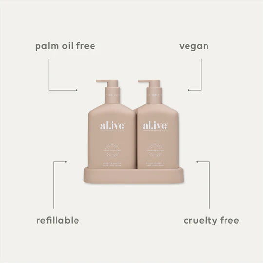 Al.Ive Wash & Lotion Duo | Apricot & Sweet Fig