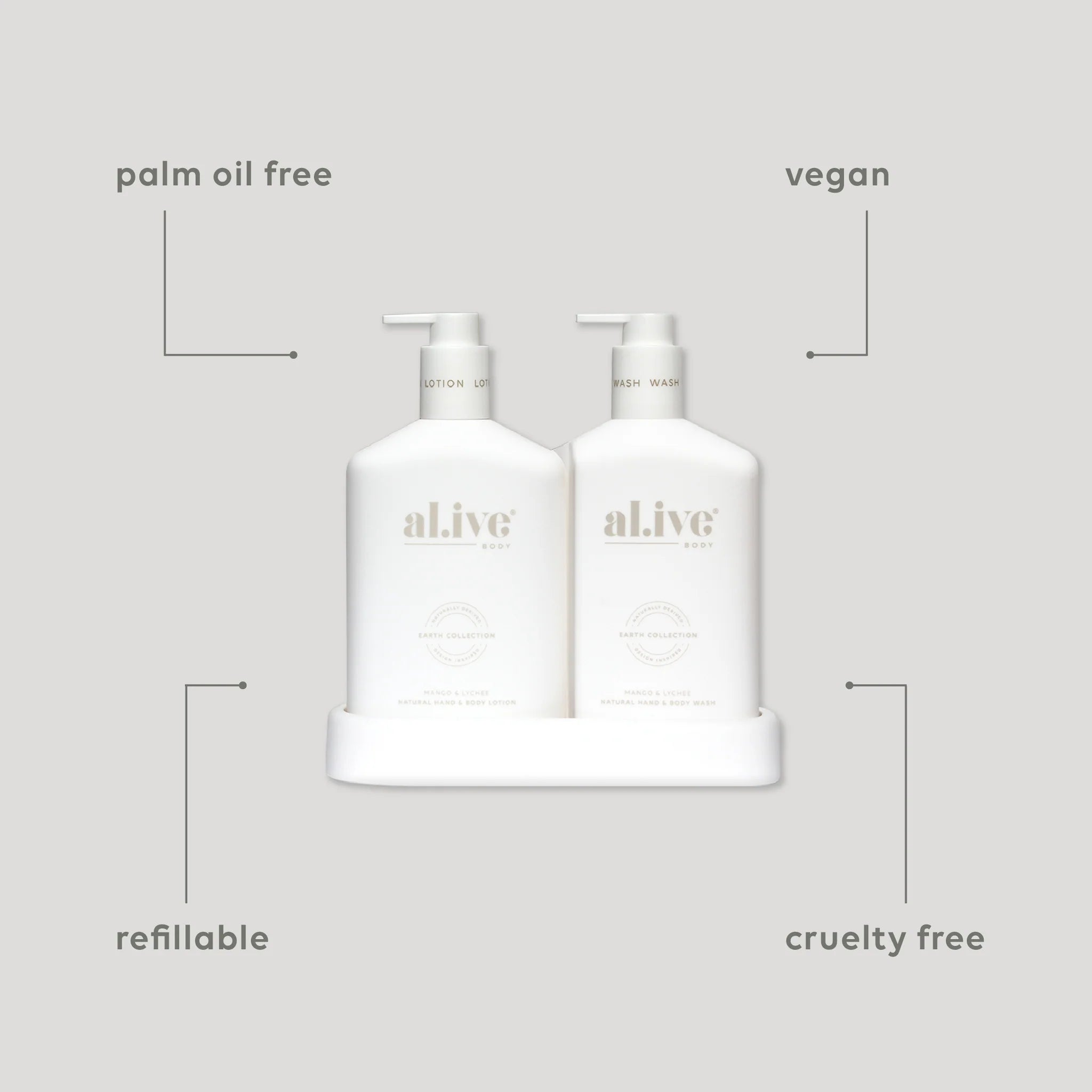 Al.Ive Bathroom Duo Wash + Lotion | Mango & Lychee