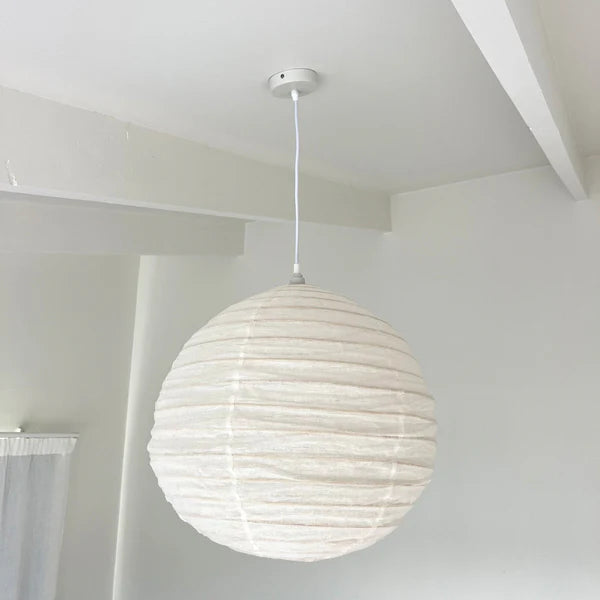 Parnell Linen Light Shades | White Round 50cm