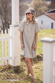 MSCH Lio Short Sleeve Dress | Sand Wash