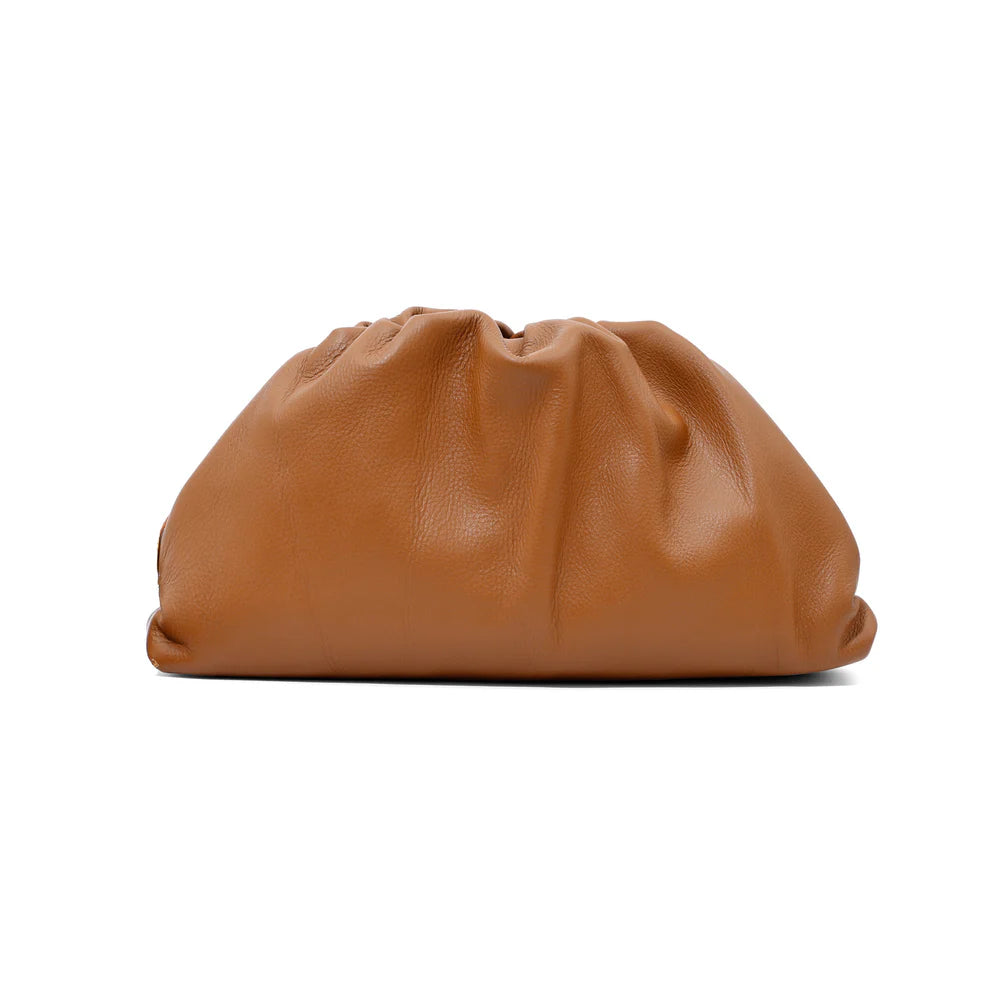 Desti Saint Large Dumpling Clutch Handbag | Chestnut