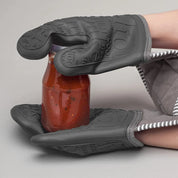 Zeal Steam Stop Waterproof Silicone Double Oven Glove | Stipe