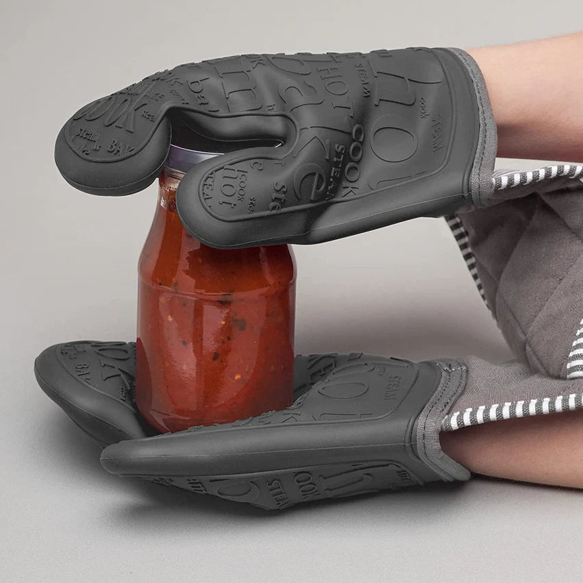 Zeal Steam Stop Waterproof Silicone Double Oven Glove | Stipe